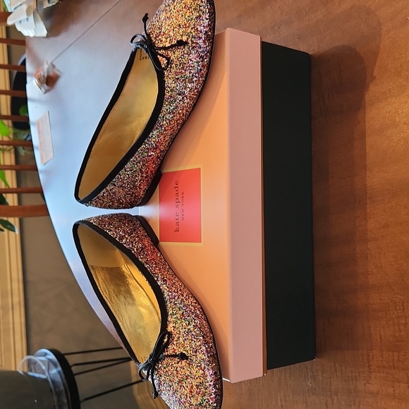 Kate Spade Honey glitter ballet flats rainbow - Picture 8 of 12